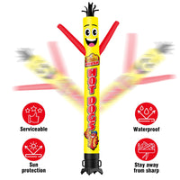 6 10 15 20FT Tall Fresh Hot Dogs Waving Inflatable Tube Man(Blower Not Included) - goodeny