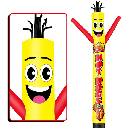 6 10 15 20FT Tall Fresh Hot Dogs Waving Inflatable Tube Man(Blower Not Included) - goodeny