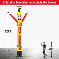 6 10 15 20FT Tall Fresh Hot Dogs Waving Inflatable Tube Man(Blower Not Included) - goodeny