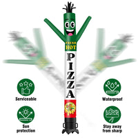 6 10 15 20FT Tall Fresh Hot Pizza Waving Inflatable Tube Man(Blower Not Included) - goodeny