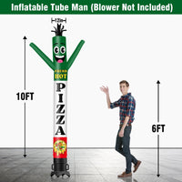 6 10 15 20FT Tall Fresh Hot Pizza Waving Inflatable Tube Man(Blower Not Included) - goodeny