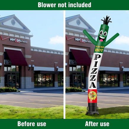 6 10 15 20FT Tall Fresh Hot Pizza Waving Inflatable Tube Man(Blower Not Included) - goodeny
