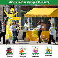 6 10 15 20FT Tall Fresh Lemonade Waving Inflatable Tube Man(Blower Not Included) - goodeny