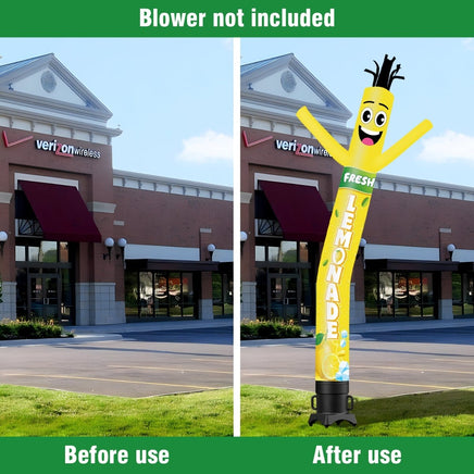 6 10 15 20FT Tall Fresh Lemonade Waving Inflatable Tube Man(Blower Not Included) - goodeny