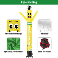 6 10 15 20FT Tall Fresh Lemonade Waving Inflatable Tube Man(Blower Not Included) - goodeny