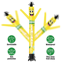 6 10 15 20FT Tall Fresh Lemonade Waving Inflatable Tube Man(Blower Not Included) - goodeny
