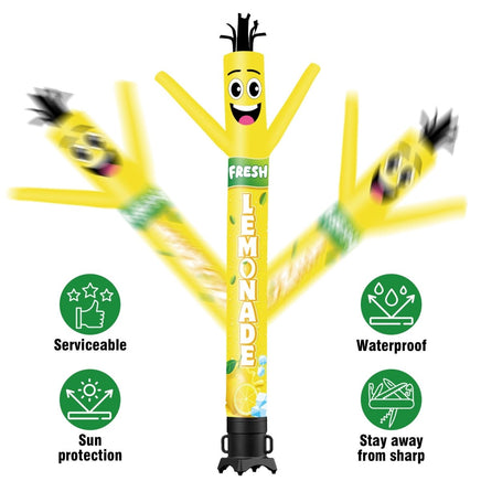 6 10 15 20FT Tall Fresh Lemonade Waving Inflatable Tube Man(Blower Not Included) - goodeny