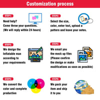 6 10 15 20FT Tall Fresh Pretzels Waving Inflatable Tube Man(Blower Not Included) - goodeny