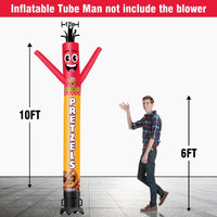 6 10 15 20FT Tall Fresh Pretzels Waving Inflatable Tube Man(Blower Not Included) - goodeny