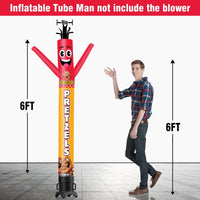 6 10 15 20FT Tall Fresh Pretzels Waving Inflatable Tube Man(Blower Not Included) - goodeny