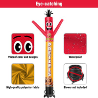 6 10 15 20FT Tall Fresh Pretzels Waving Inflatable Tube Man(Blower Not Included) - goodeny