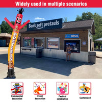 6 10 15 20FT Tall Fresh Pretzels Waving Inflatable Tube Man(Blower Not Included) - goodeny