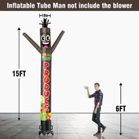 6 10 15 20FT Tall Fresh Produce Waving Inflatable Tube Man(Blower Not Included) - goodeny