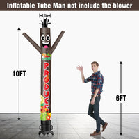 6 10 15 20FT Tall Fresh Produce Waving Inflatable Tube Man(Blower Not Included) - goodeny