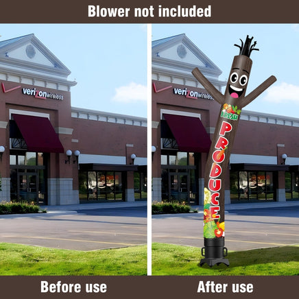 6 10 15 20FT Tall Fresh Produce Waving Inflatable Tube Man(Blower Not Included) - goodeny