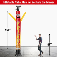 6 10 15 20FT Tall Fries Waving Inflatable Tube Man(Blower Not Included) - goodeny