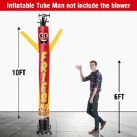6 10 15 20FT Tall Fries Waving Inflatable Tube Man(Blower Not Included) - goodeny