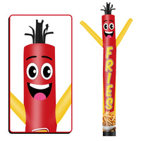 6 10 15 20FT Tall Fries Waving Inflatable Tube Man(Blower Not Included) - goodeny