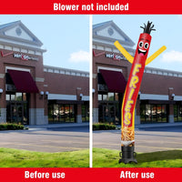 6 10 15 20FT Tall Fries Waving Inflatable Tube Man(Blower Not Included) - goodeny