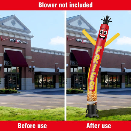 6 10 15 20FT Tall Fries Waving Inflatable Tube Man(Blower Not Included) - goodeny