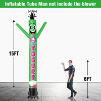 6 10 15 20FT Tall Frozen Yogurt Waving Inflatable Tube Man(Blower Not Included) - goodeny