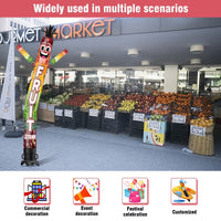6 10 15 20FT Tall Fruit Stand Waving Inflatable Tube Man(Blower Not Included) - goodeny