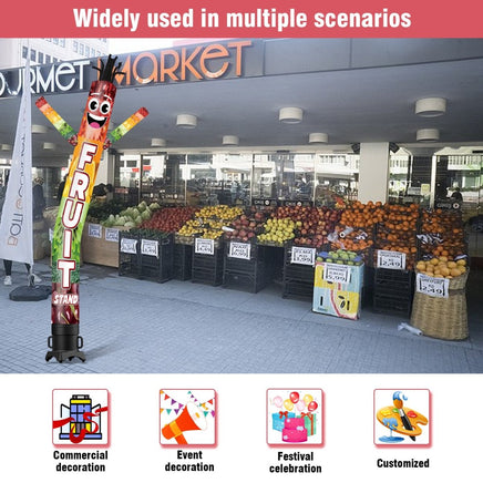 6 10 15 20FT Tall Fruit Stand Waving Inflatable Tube Man(Blower Not Included) - goodeny