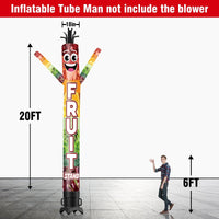 6 10 15 20FT Tall Fruit Stand Waving Inflatable Tube Man(Blower Not Included) - goodeny