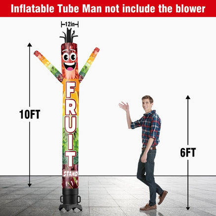 6 10 15 20FT Tall Fruit Stand Waving Inflatable Tube Man(Blower Not Included) - goodeny