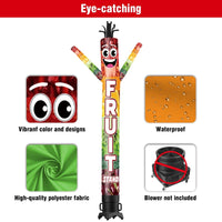 6 10 15 20FT Tall Fruit Stand Waving Inflatable Tube Man(Blower Not Included) - goodeny