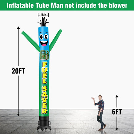 6 10 15 20FT Tall Fuel Saver Waving Inflatable Tube Man(Blower Not Included) - goodeny