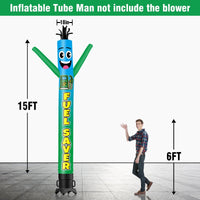 6 10 15 20FT Tall Fuel Saver Waving Inflatable Tube Man(Blower Not Included) - goodeny