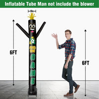 6 10 15 20FT Tall Fuel The Game Waving Inflatable Tube Man(Blower Not Included) - goodeny