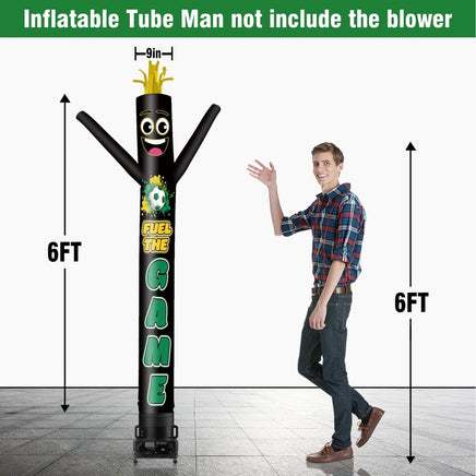 6 10 15 20FT Tall Fuel The Game Waving Inflatable Tube Man(Blower Not Included) - goodeny
