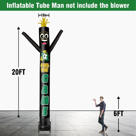 6 10 15 20FT Tall Fuel The Game Waving Inflatable Tube Man(Blower Not Included) - goodeny