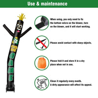6 10 15 20FT Tall Fuel The Game Waving Inflatable Tube Man(Blower Not Included) - goodeny