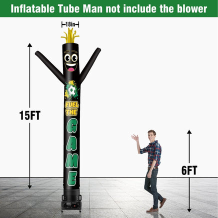 6 10 15 20FT Tall Fuel The Game Waving Inflatable Tube Man(Blower Not Included) - goodeny