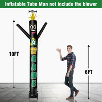 6 10 15 20FT Tall Fuel The Game Waving Inflatable Tube Man(Blower Not Included) - goodeny