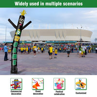 6 10 15 20FT Tall Fuel The Game Waving Inflatable Tube Man(Blower Not Included) - goodeny