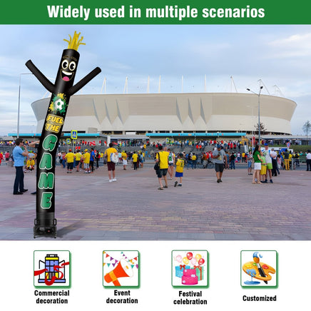 6 10 15 20FT Tall Fuel The Game Waving Inflatable Tube Man(Blower Not Included) - goodeny