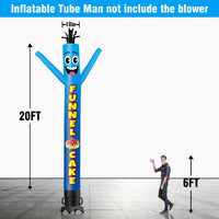 6 10 15 20FT Tall Funnel Cake Waving Inflatable Tube Man(Blower Not Included) - goodeny