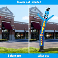 6 10 15 20FT Tall Funnel Cake Waving Inflatable Tube Man(Blower Not Included) - goodeny