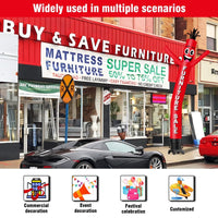 6 10 15 20FT Tall Furniture Sale Waving Inflatable Tube Man(Blower Not Included) - goodeny