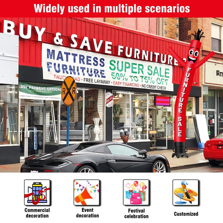 6 10 15 20FT Tall Furniture Sale Waving Inflatable Tube Man(Blower Not Included) - goodeny