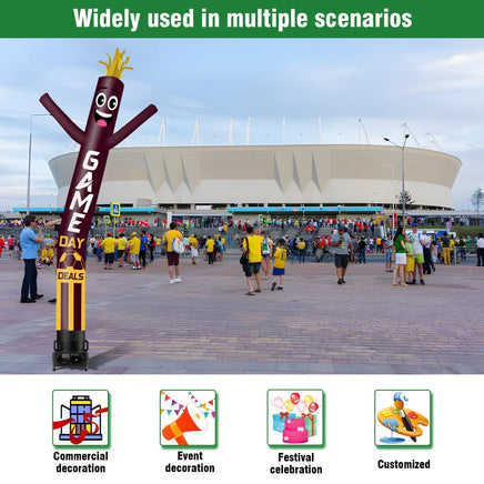 6 10 15 20FT Tall Game Day Deals Waving Inflatable Tube Man(Blower Not Included) - goodeny