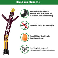 6 10 15 20FT Tall Game Day Deals Waving Inflatable Tube Man(Blower Not Included) - goodeny