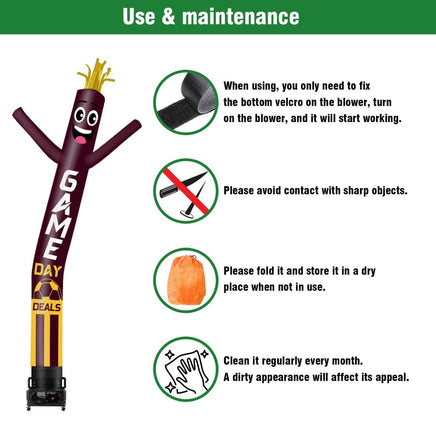 6 10 15 20FT Tall Game Day Deals Waving Inflatable Tube Man(Blower Not Included) - goodeny