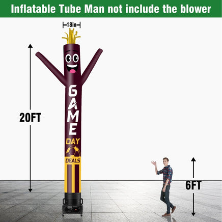 6 10 15 20FT Tall Game Day Deals Waving Inflatable Tube Man(Blower Not Included) - goodeny