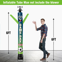 6 10 15 20FT Tall Game Day Vibes Waving Inflatable Tube Man(Blower Not Included) - goodeny