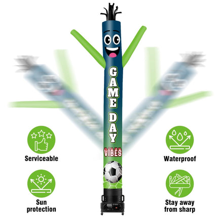 6 10 15 20FT Tall Game Day Vibes Waving Inflatable Tube Man(Blower Not Included) - goodeny